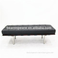 Replica 180cm black leather Barcelona Long Bench